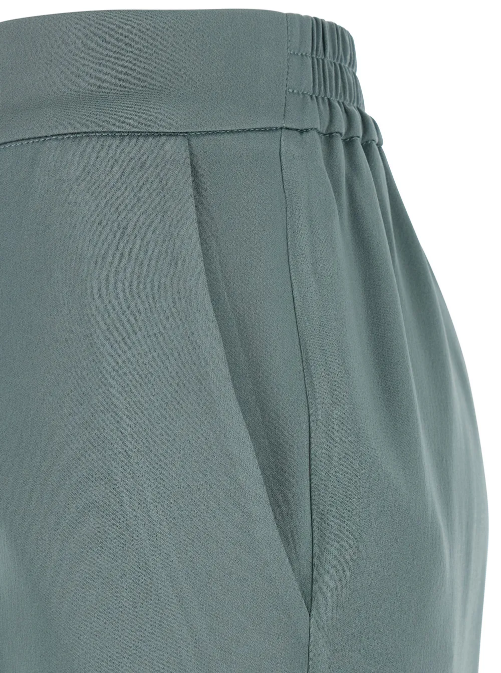 Elastic Waist Pleated Pants