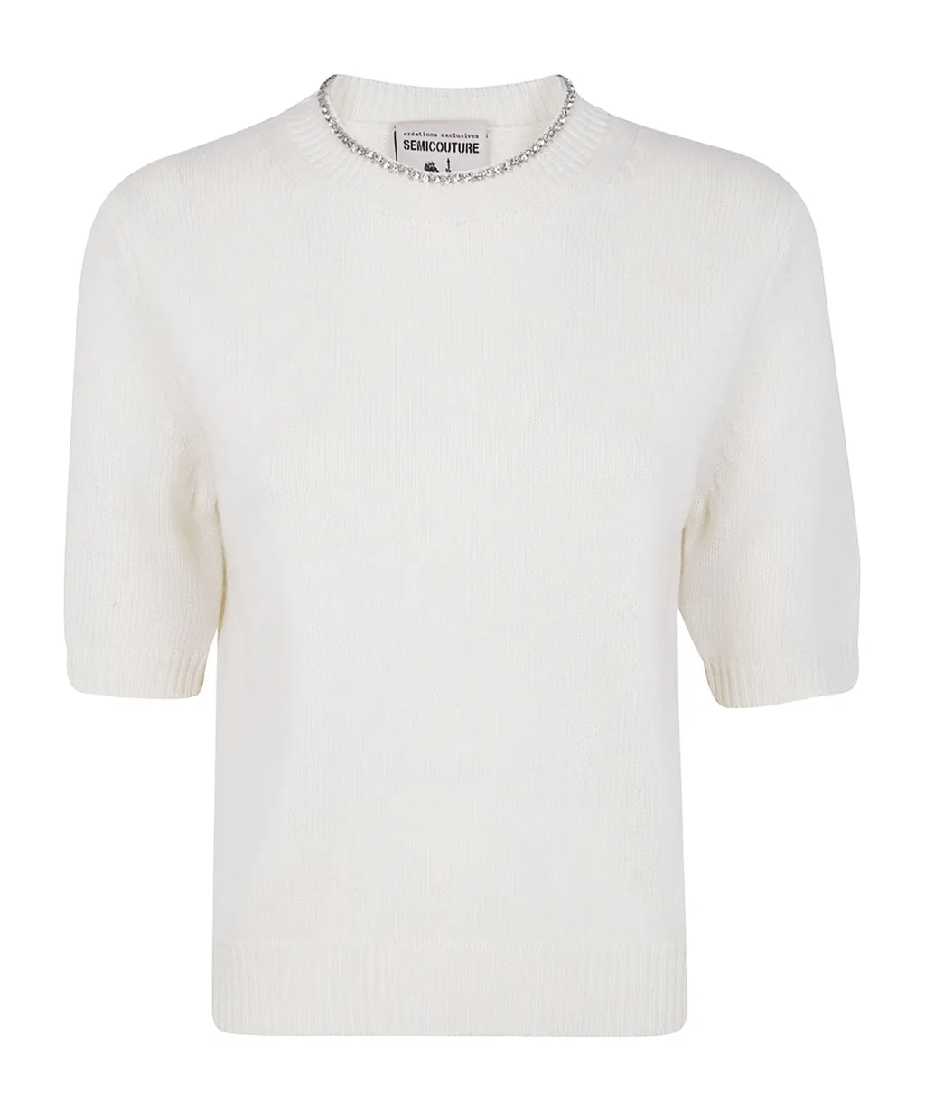Rhinestone Pullover Knitwear