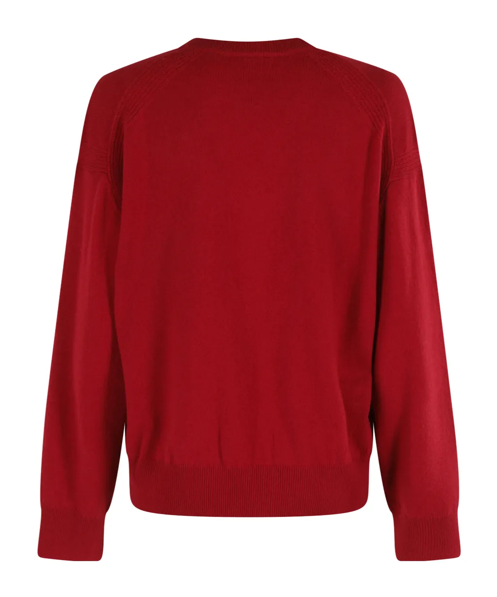 V-Neck Long-Sleeved Sweater