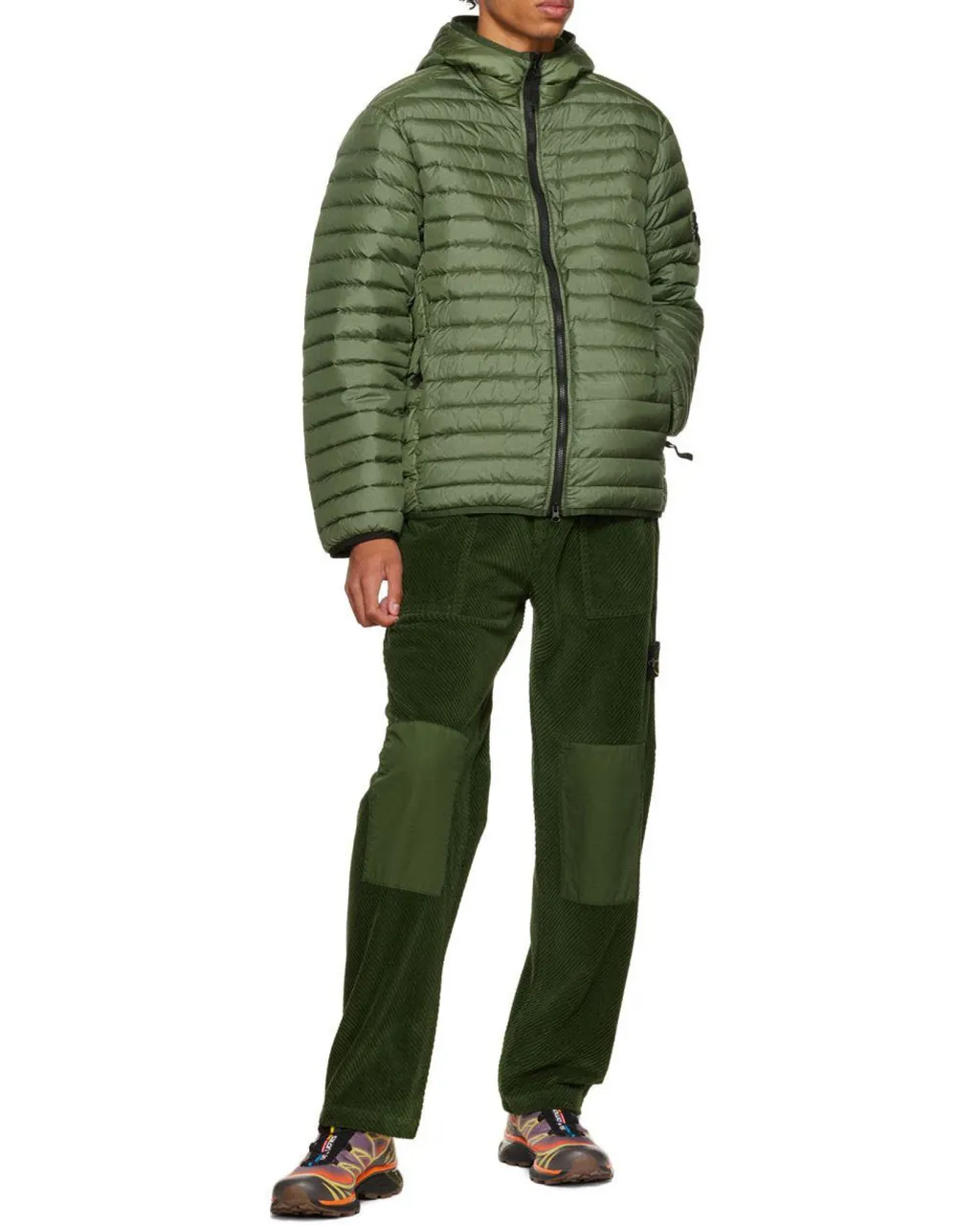 Compass-Patch Puffer Jacket