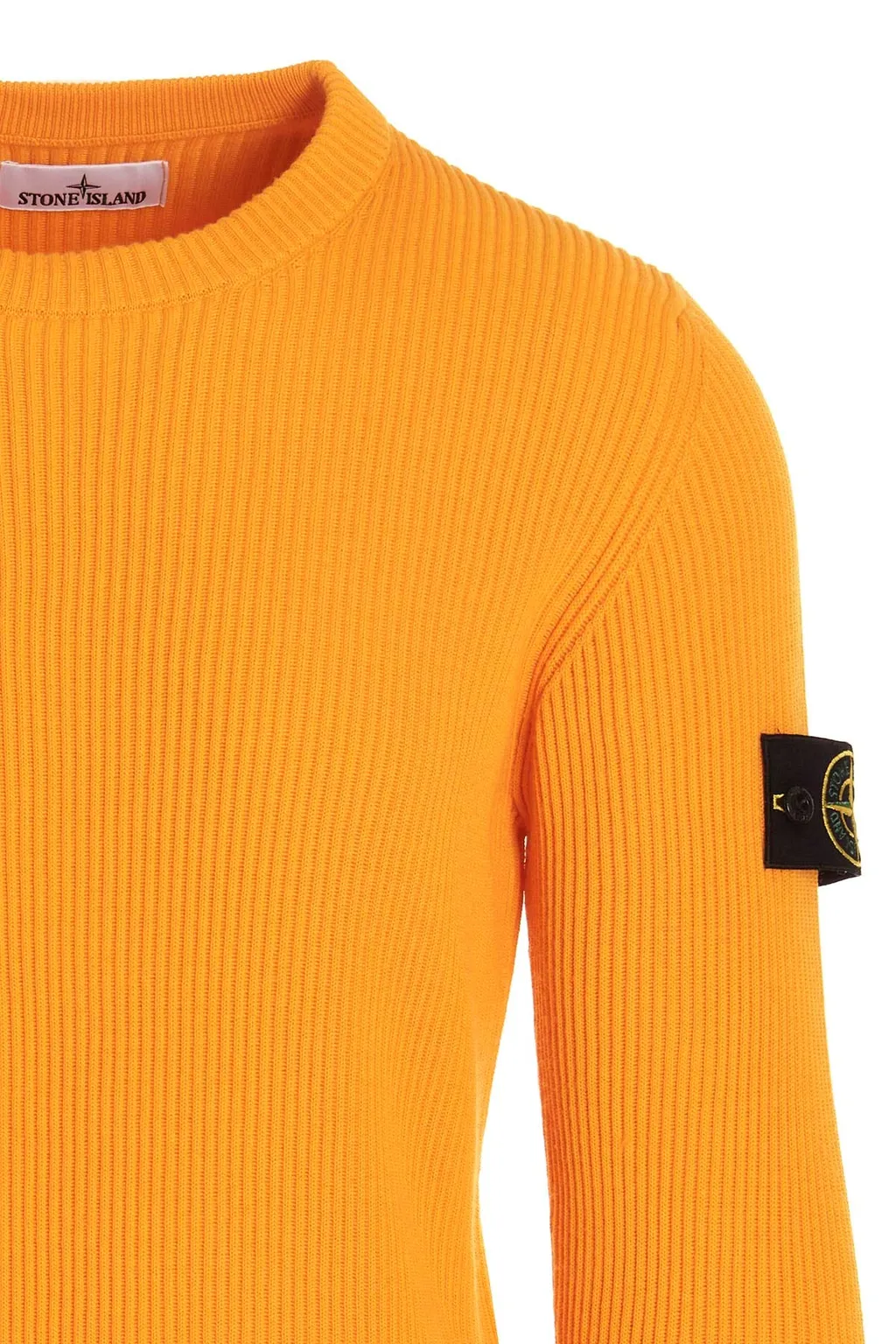 Compass-Patch Ribbed-Knit Jumper