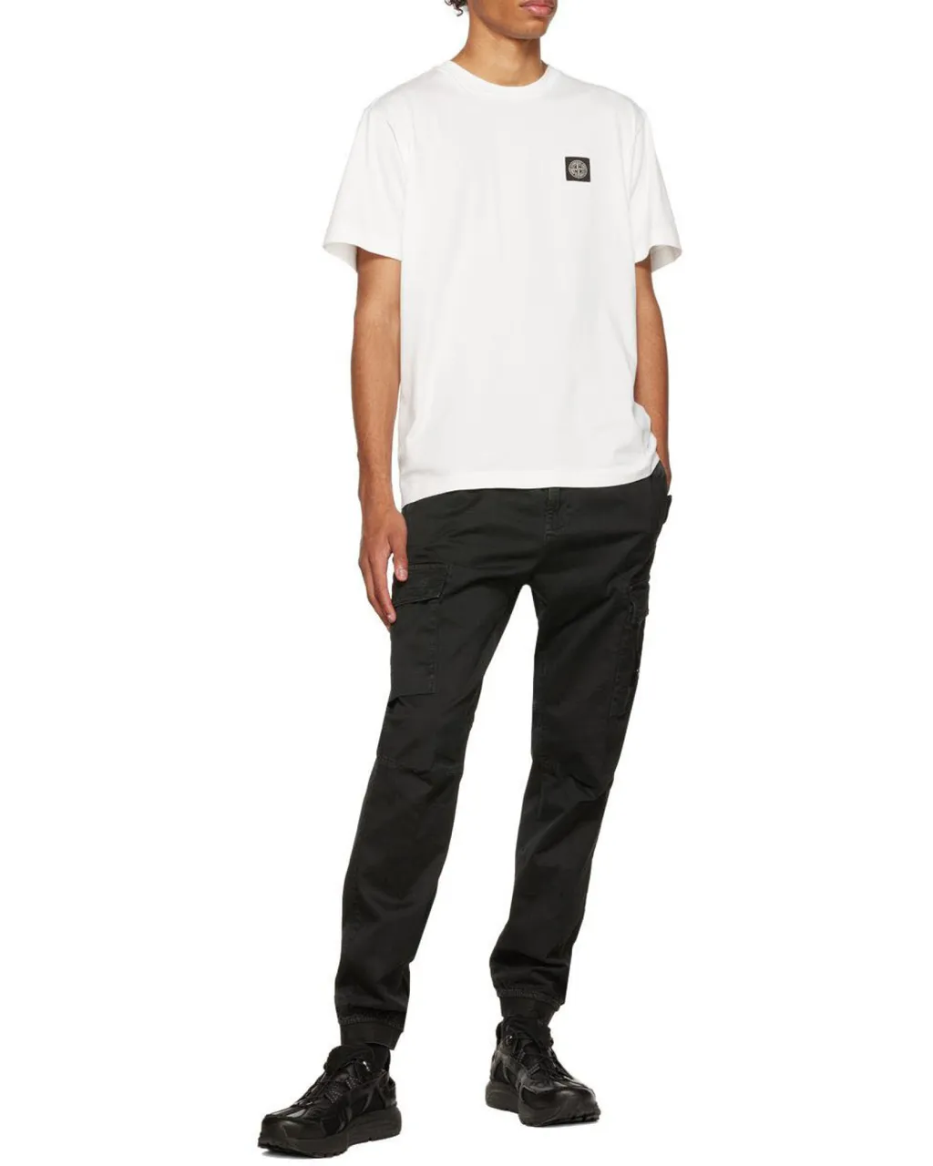 Logo Patch Tapered Cargo Trousers