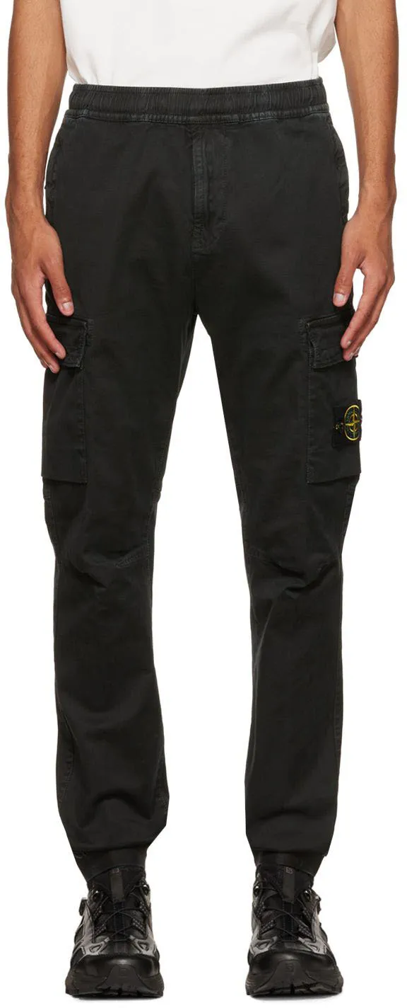 Logo Patch Tapered Cargo Trousers
