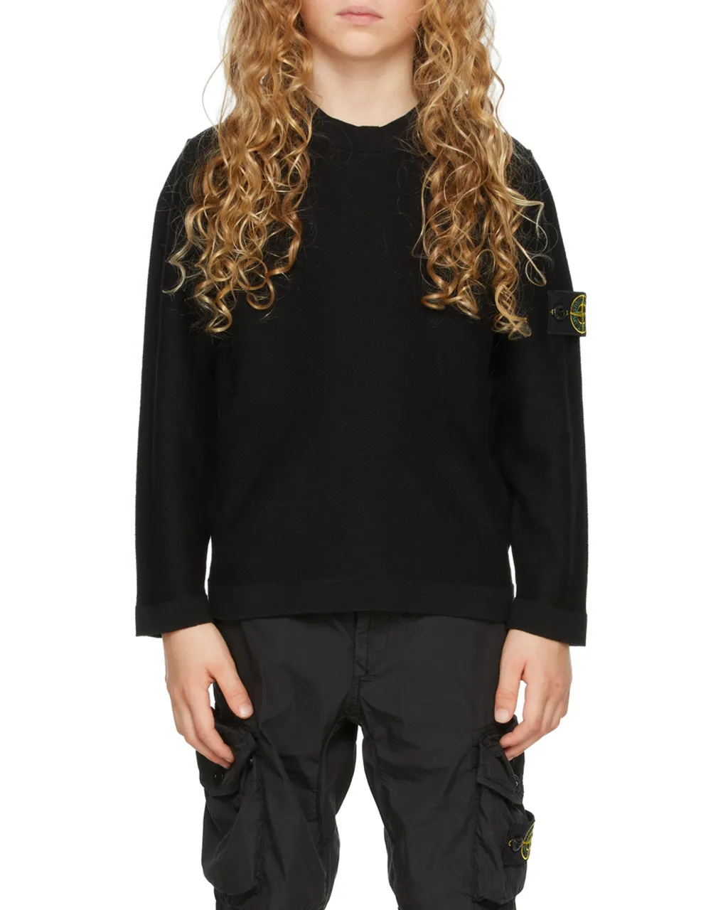 Compass-Motif Cotton Jumper