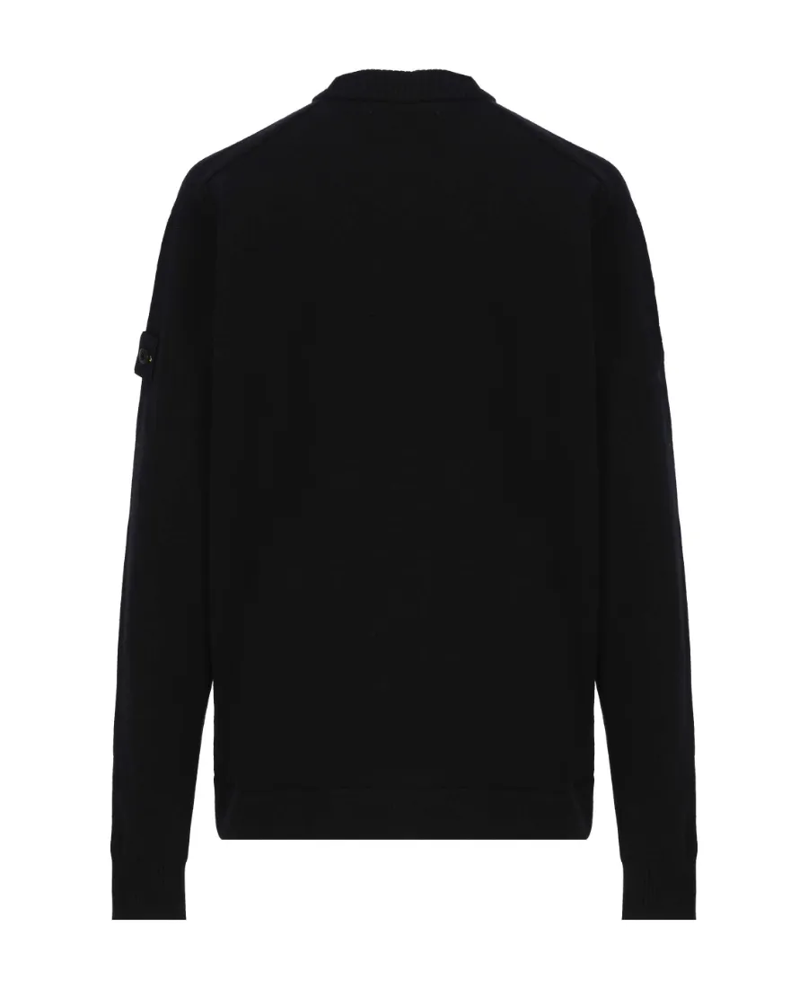 Compass-Patch Knit Jumper