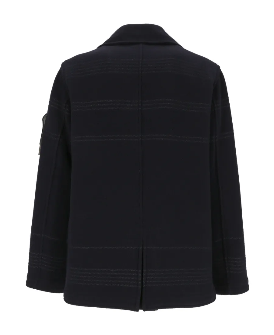 Compass Badge Double-Breasted Coat