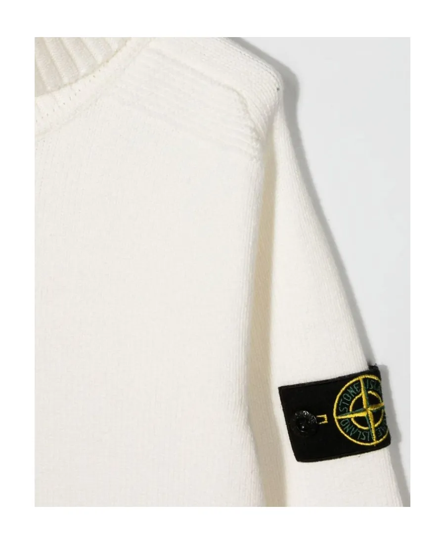 Compass-Patch Roll-Neck Jumper