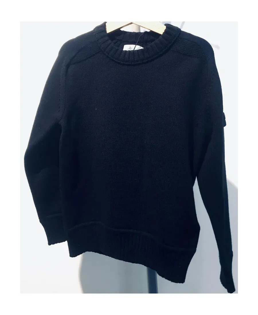 Logo-Patch Crew-Neck Jumper