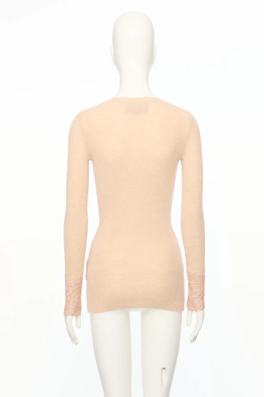 Lace Detailed Crewneck Dress
