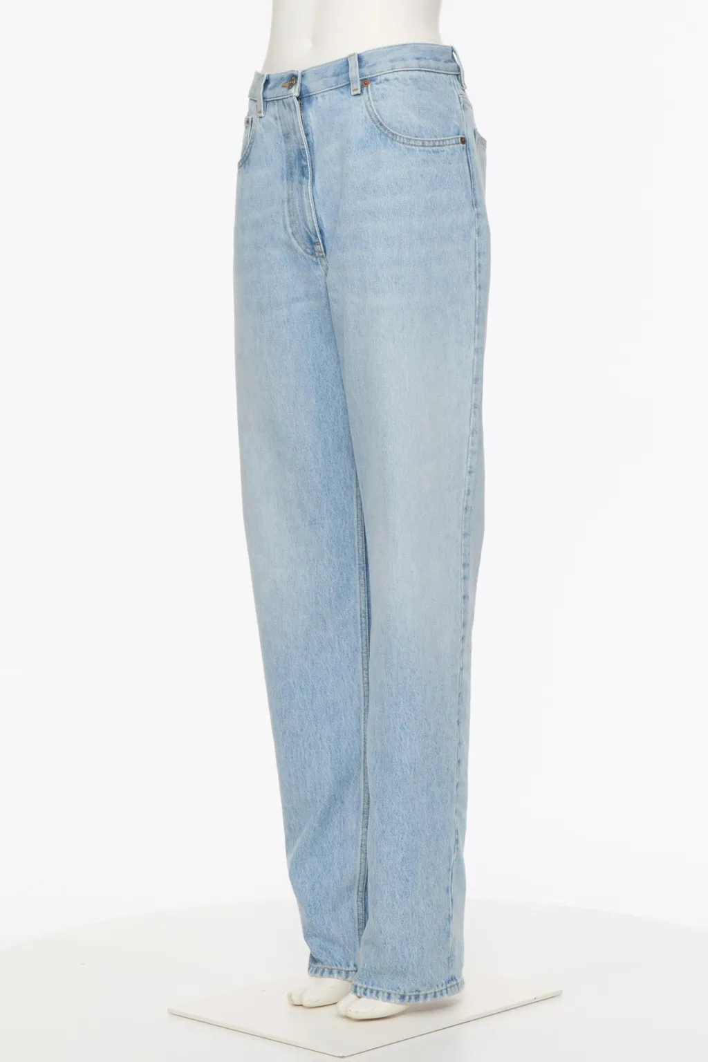 Logo Patch Straight Leg Jeans