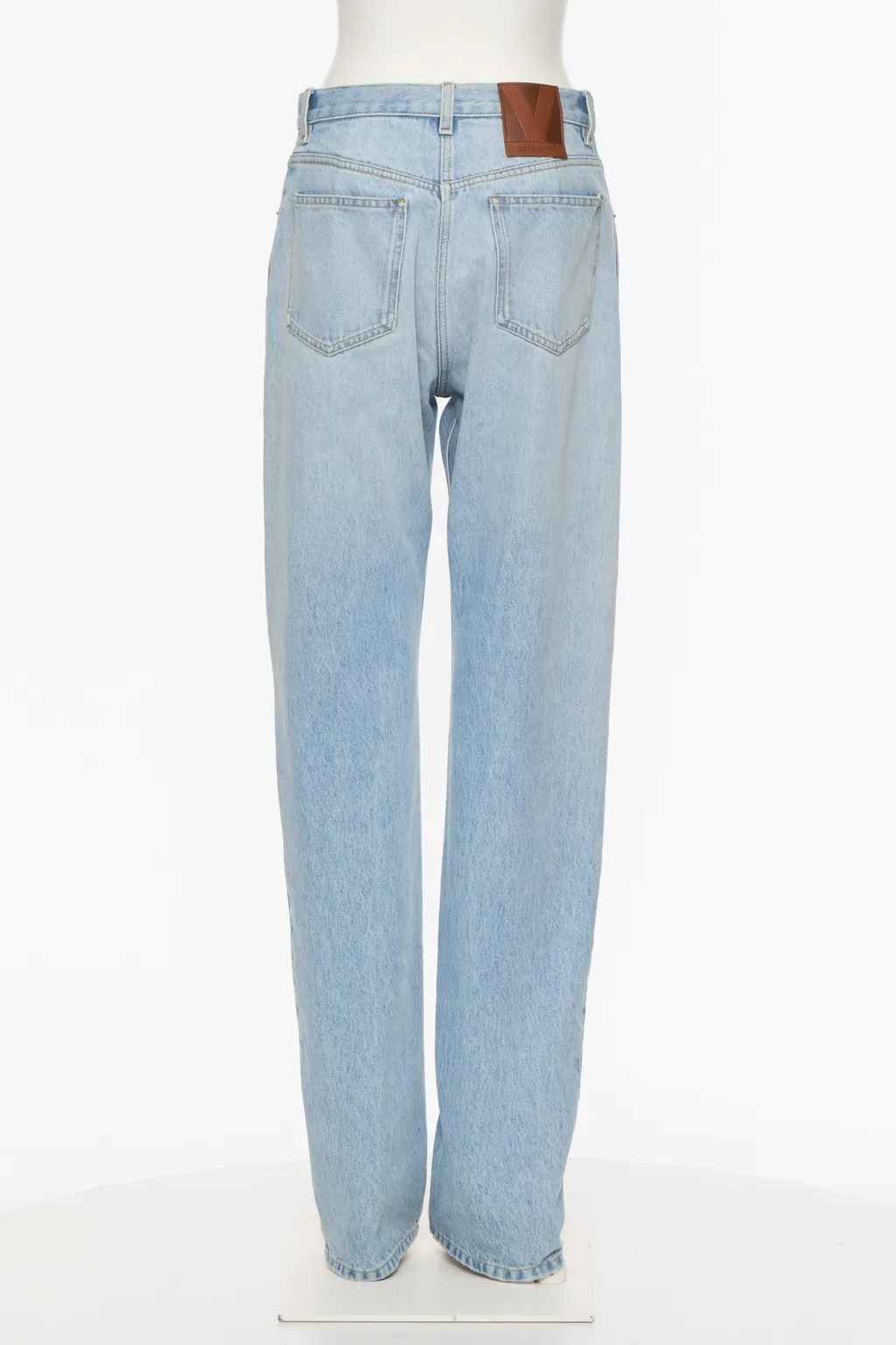 Logo Patch Straight Leg Jeans