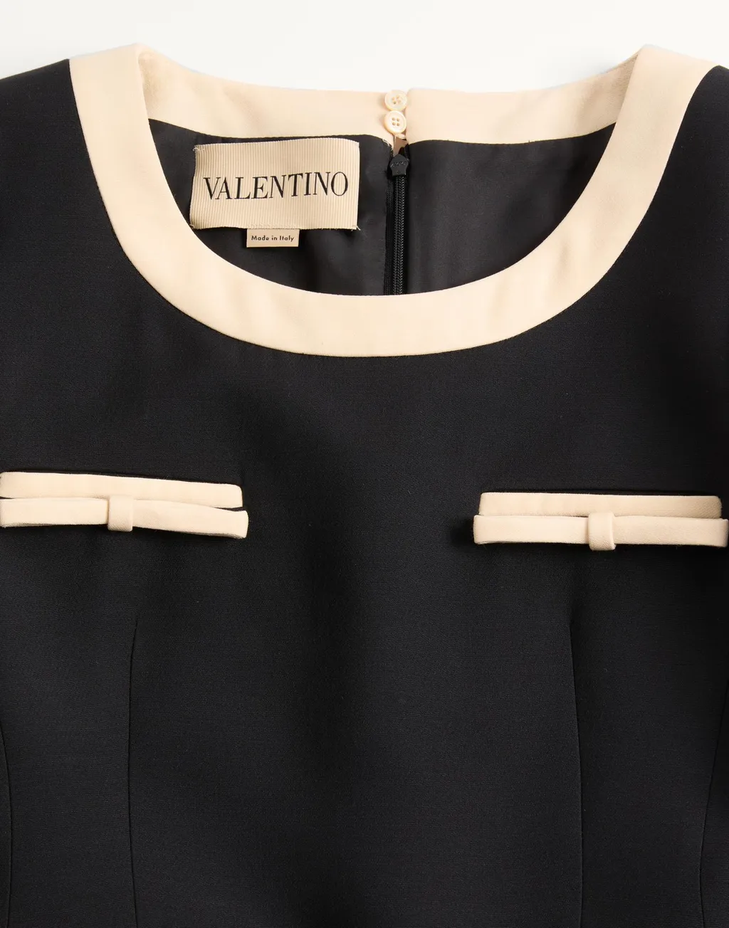 Bow Detailed Three-Quarter-Sleeved Dress