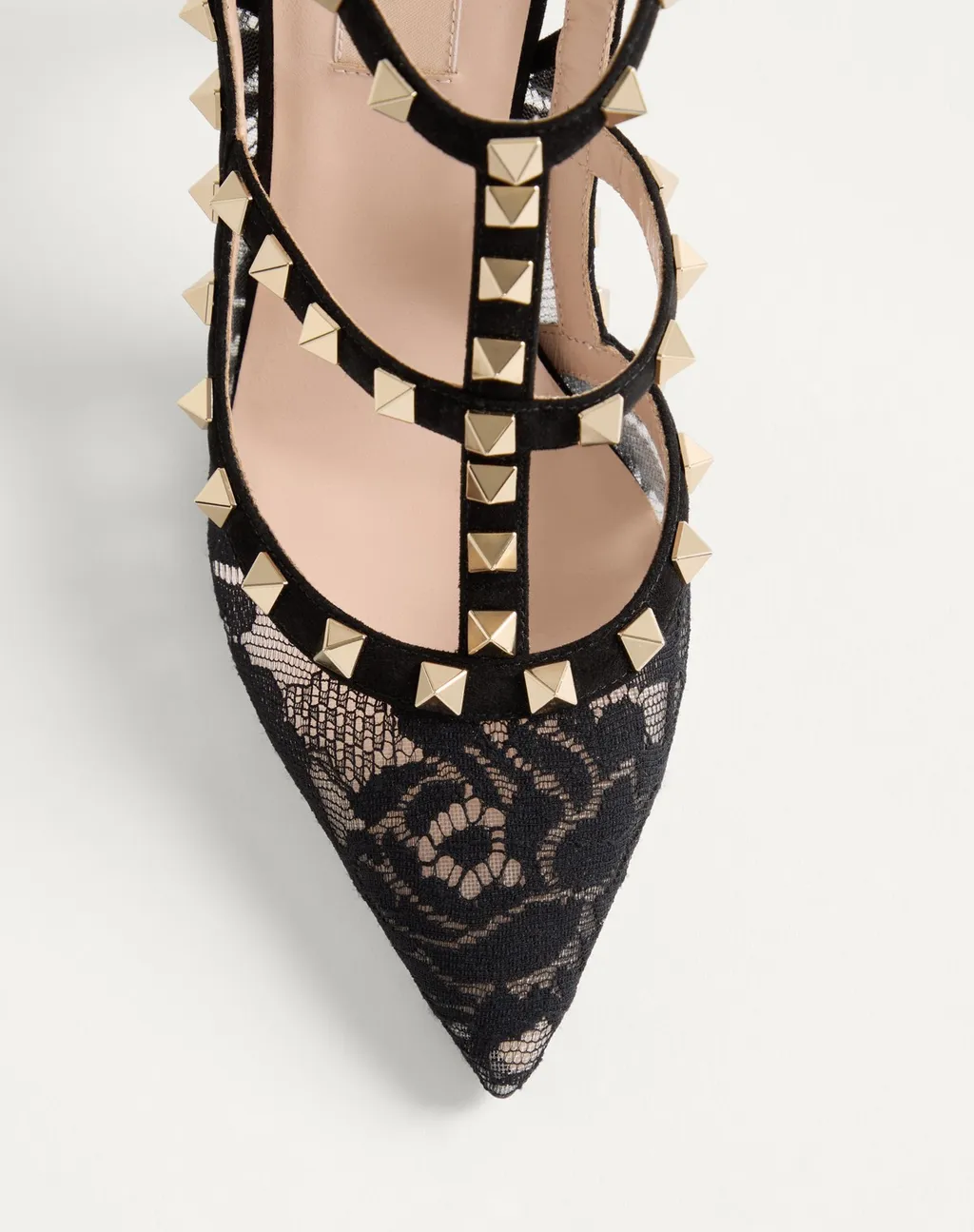 Garavani Rockstud Pointed Toe Lace Pumps