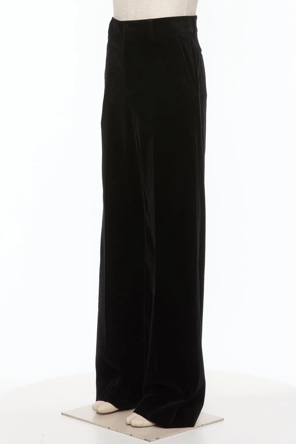 Zipped Wide-Leg Trousers