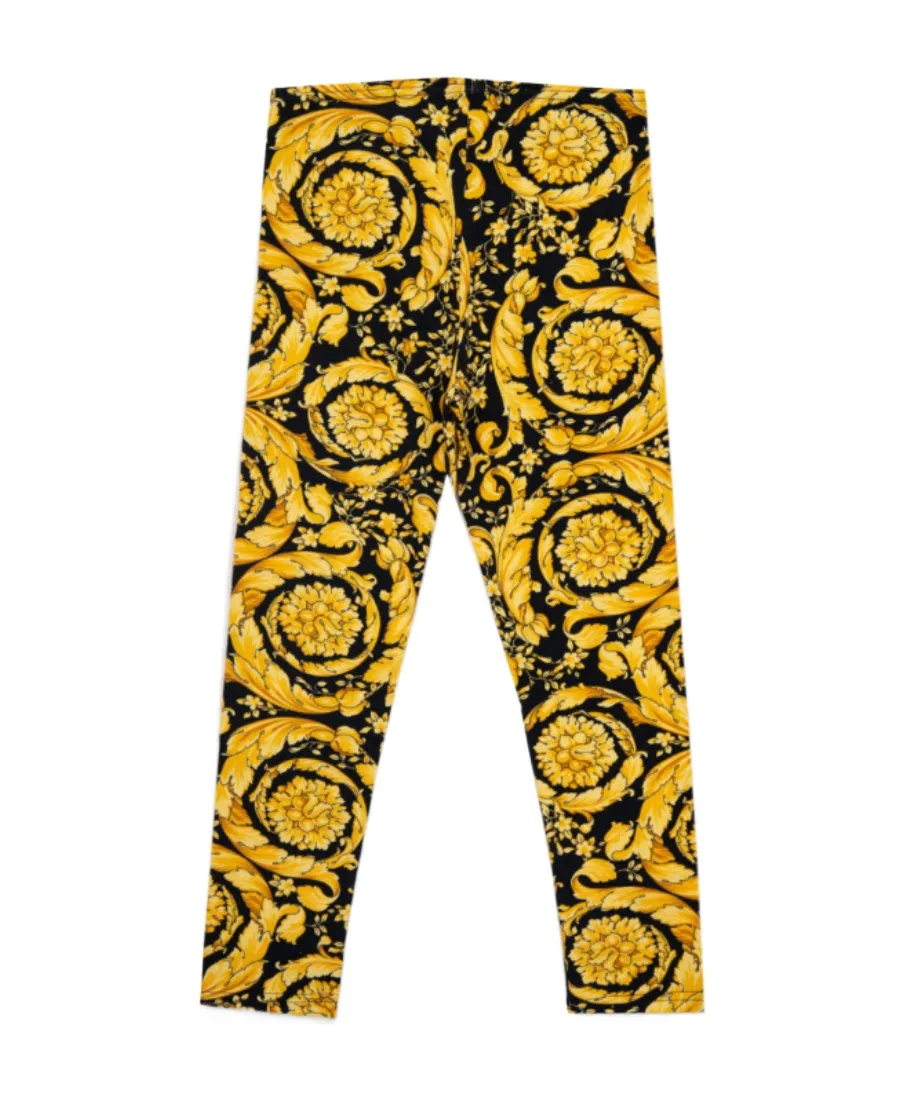 Barocco Printed Slim-Cut Leggings