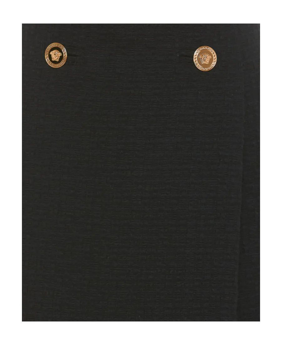 Medusa Head Button Wrap Skirt
