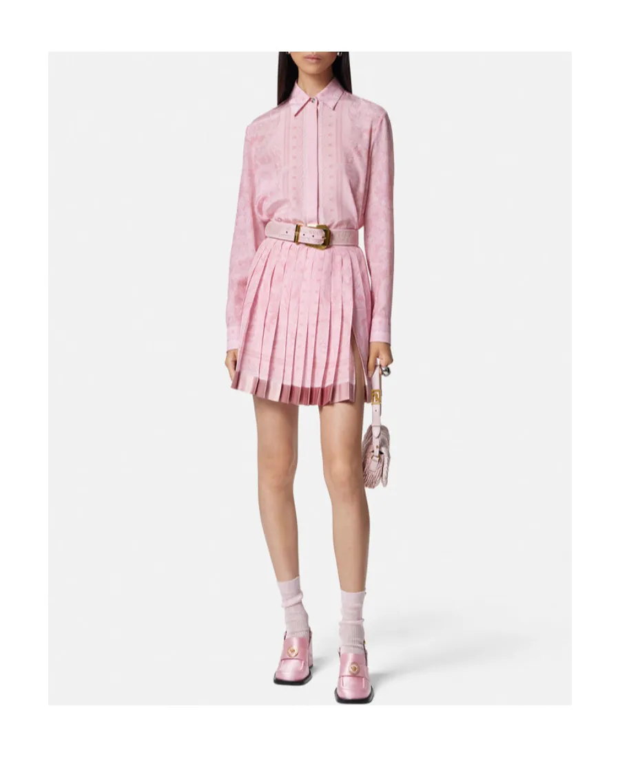Barocco High-Waist Pleated Mini Skirt