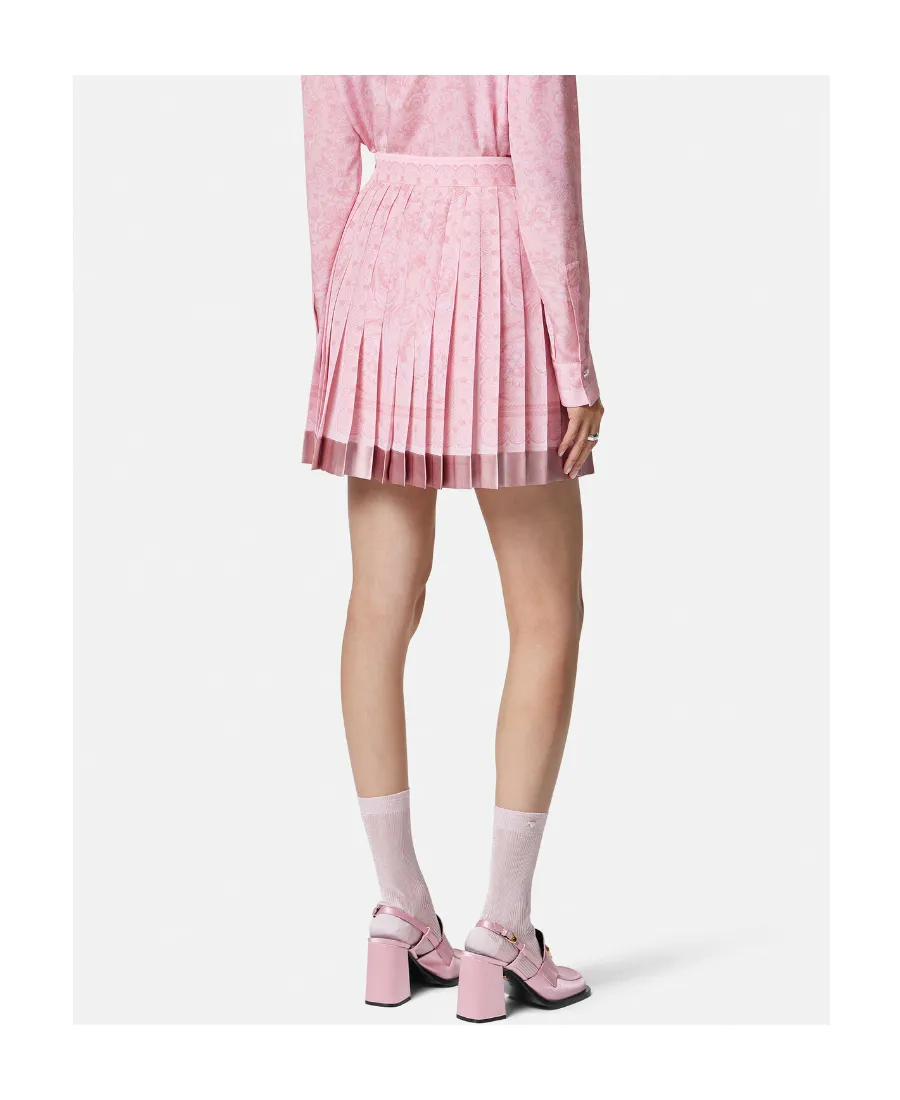 Barocco High-Waist Pleated Mini Skirt