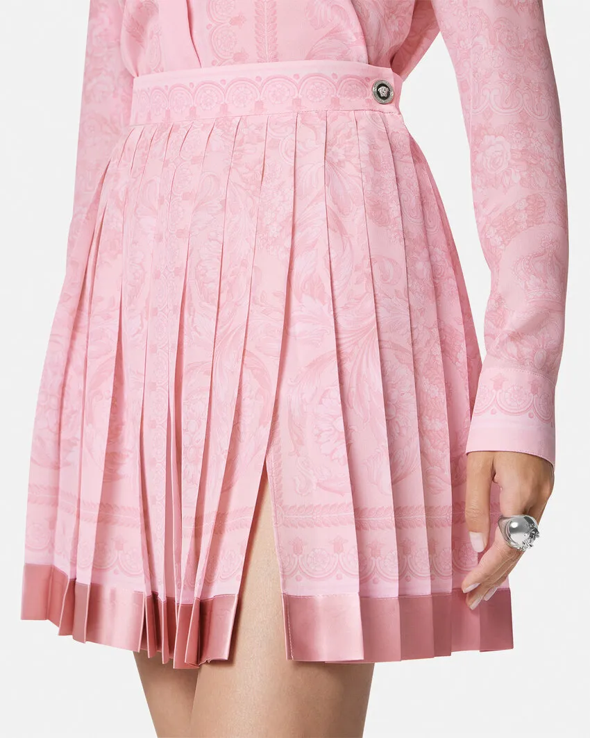 Barocco High-Waist Pleated Mini Skirt