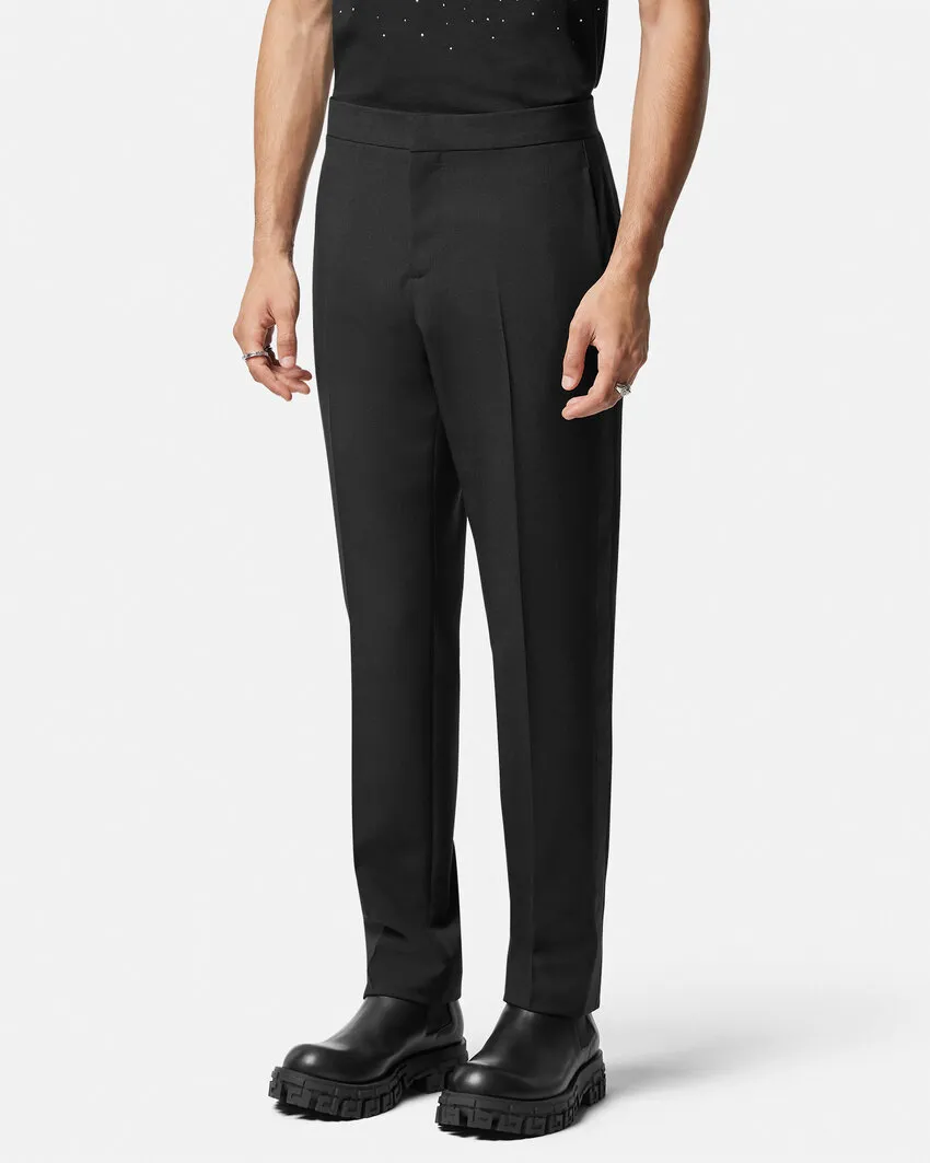 Logo-Appliqué Tapered-Leg Chino Trousers