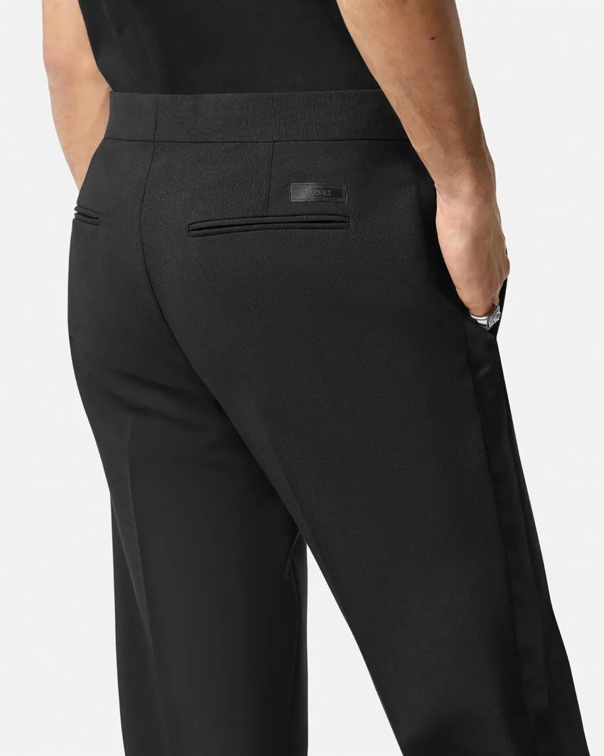 Logo-Appliqué Tapered-Leg Chino Trousers