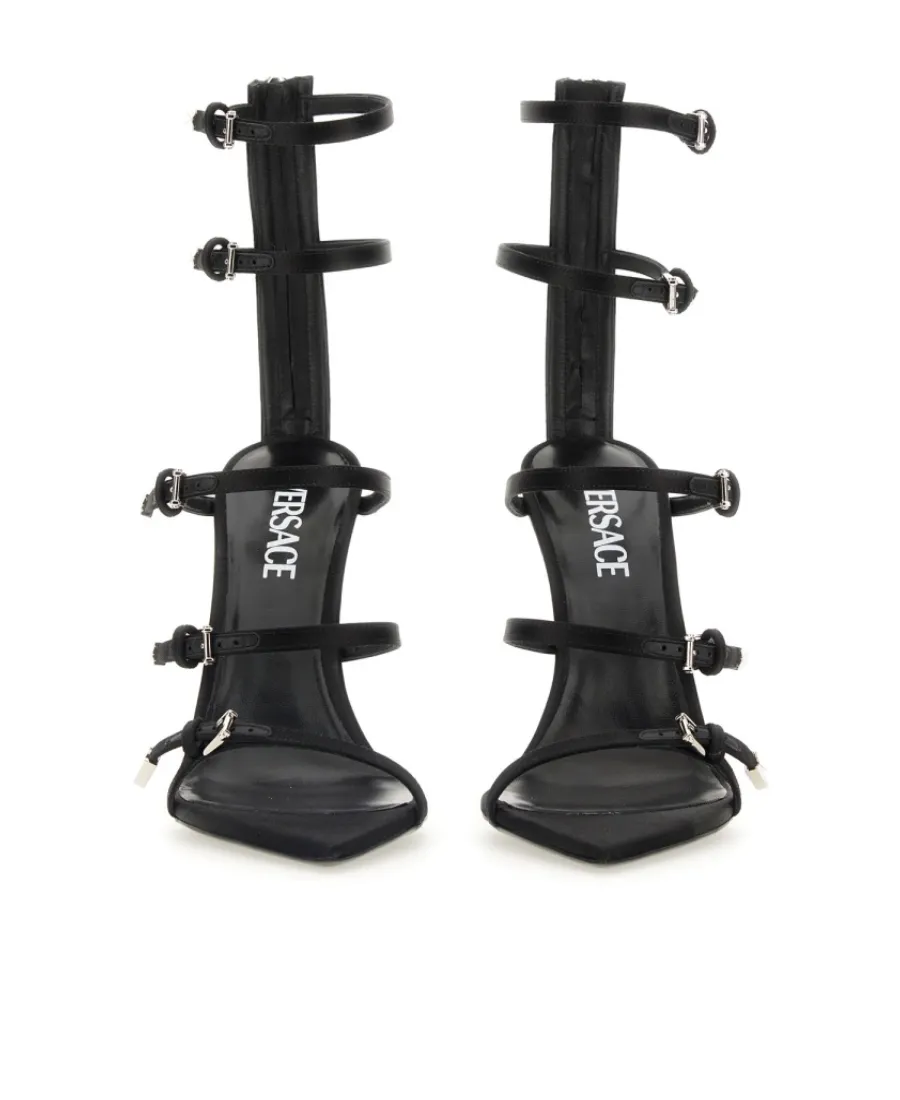 Pin-Point Buckle-Strap Fastened Sandals