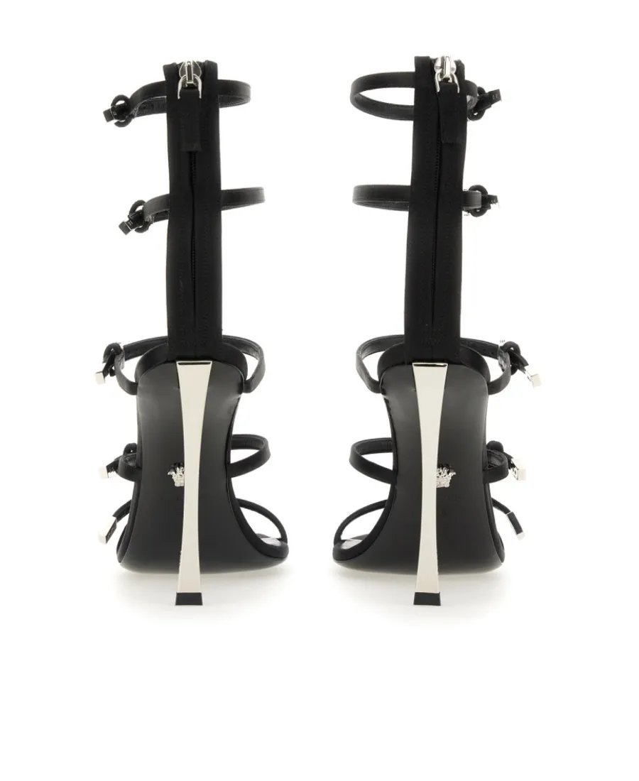 Pin-Point Buckle-Strap Fastened Sandals