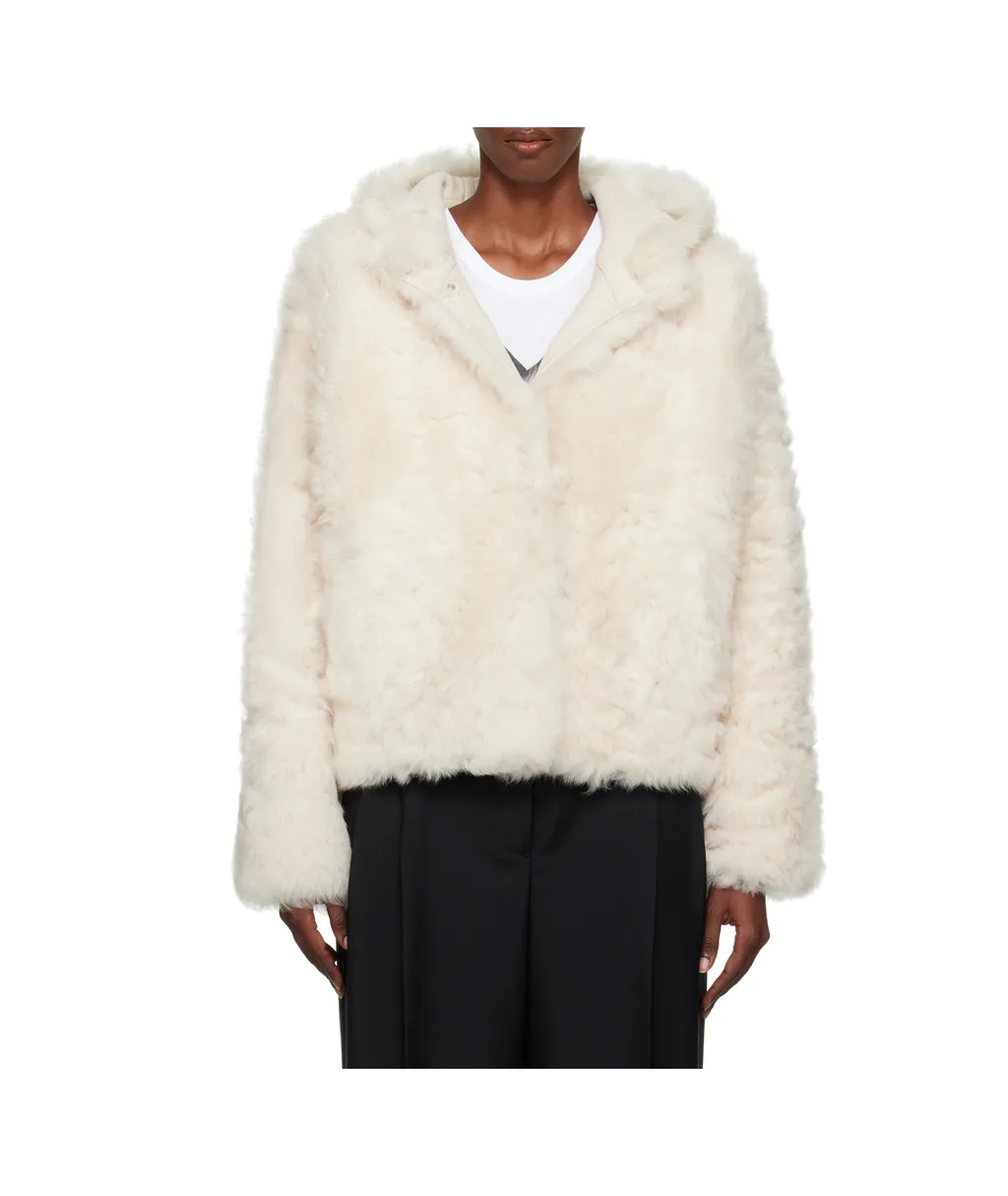 Short Hooded Fur Jacket