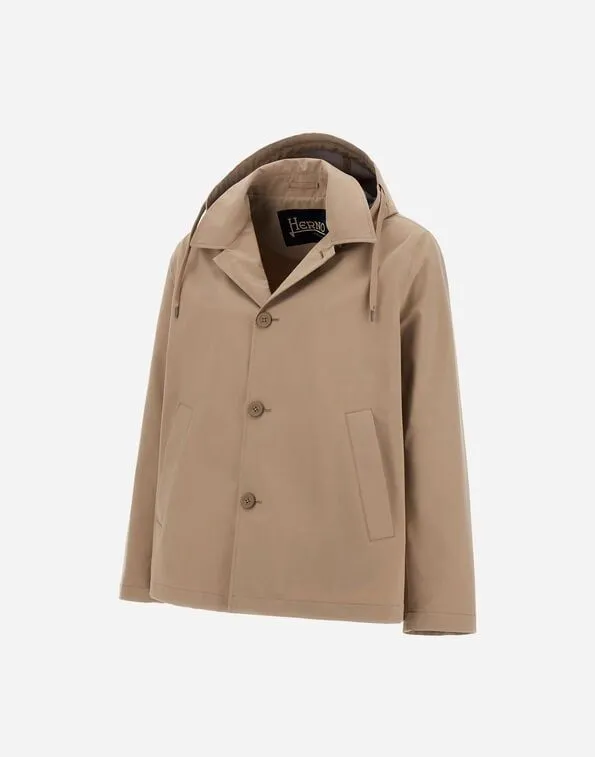 Hooded Buttoned Jacket
