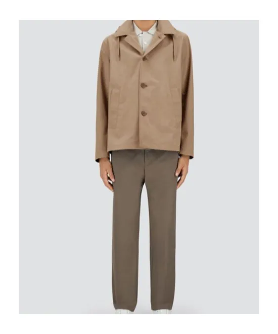 Hooded Buttoned Jacket