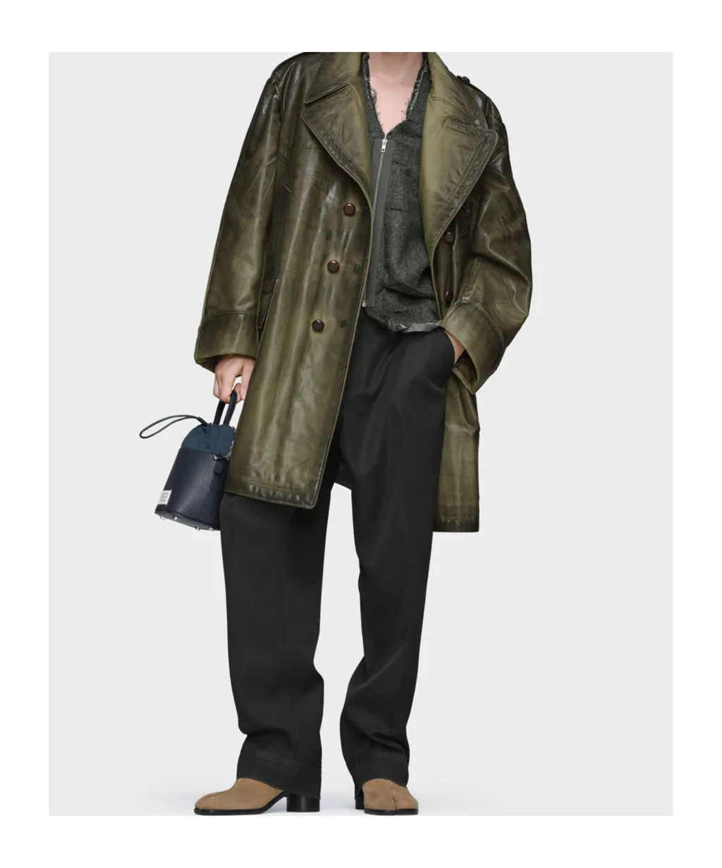 Double-Breasted Caban Coat