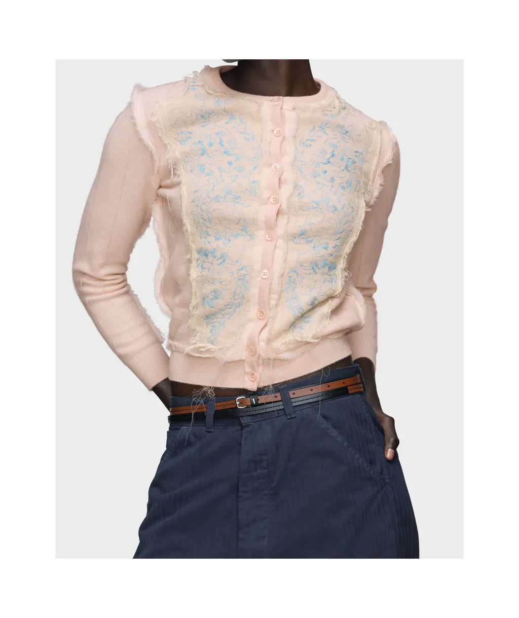 Vintage Effect Knitted Cardigan