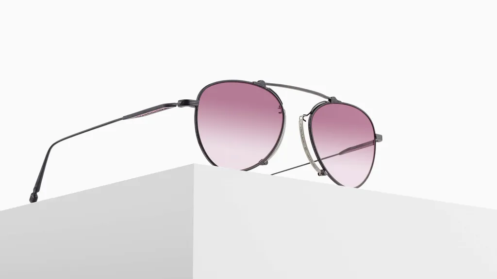 Pilot-Frame Titanium Sunglasses