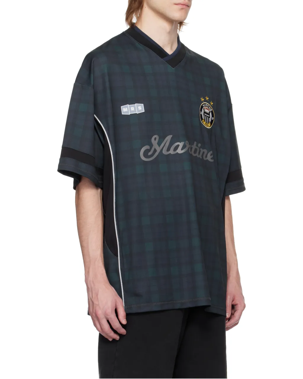 Logo Printed Drop Shoulder Football T-Shirt