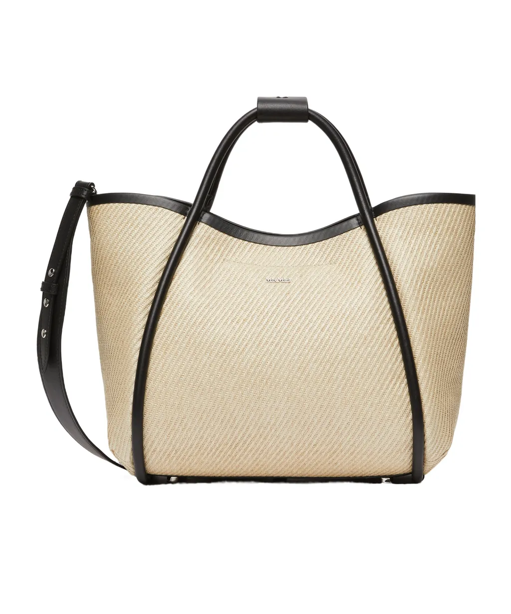 Logo Plaque Top Handle Bag