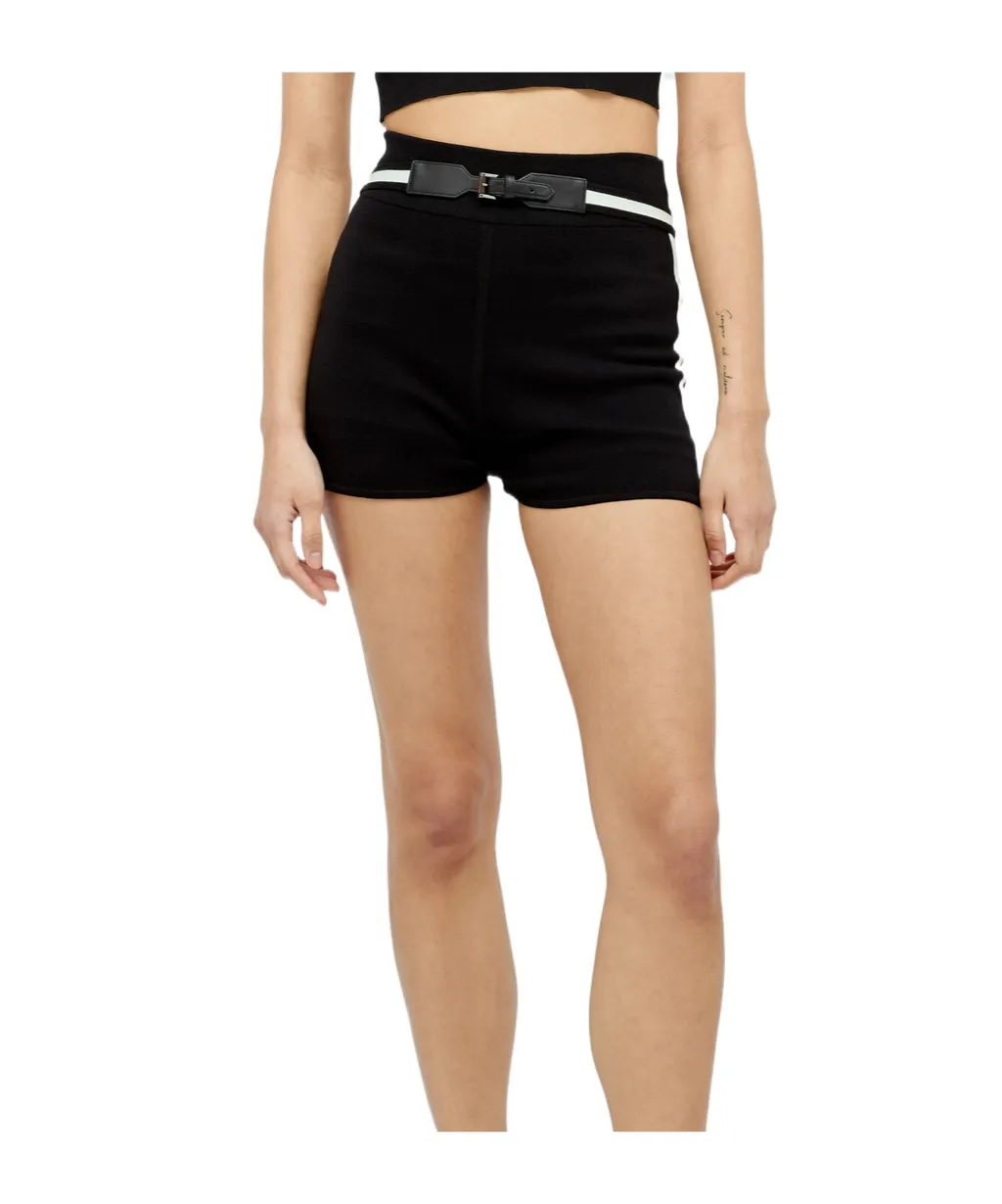 Mid-Rise Knitted Shorts