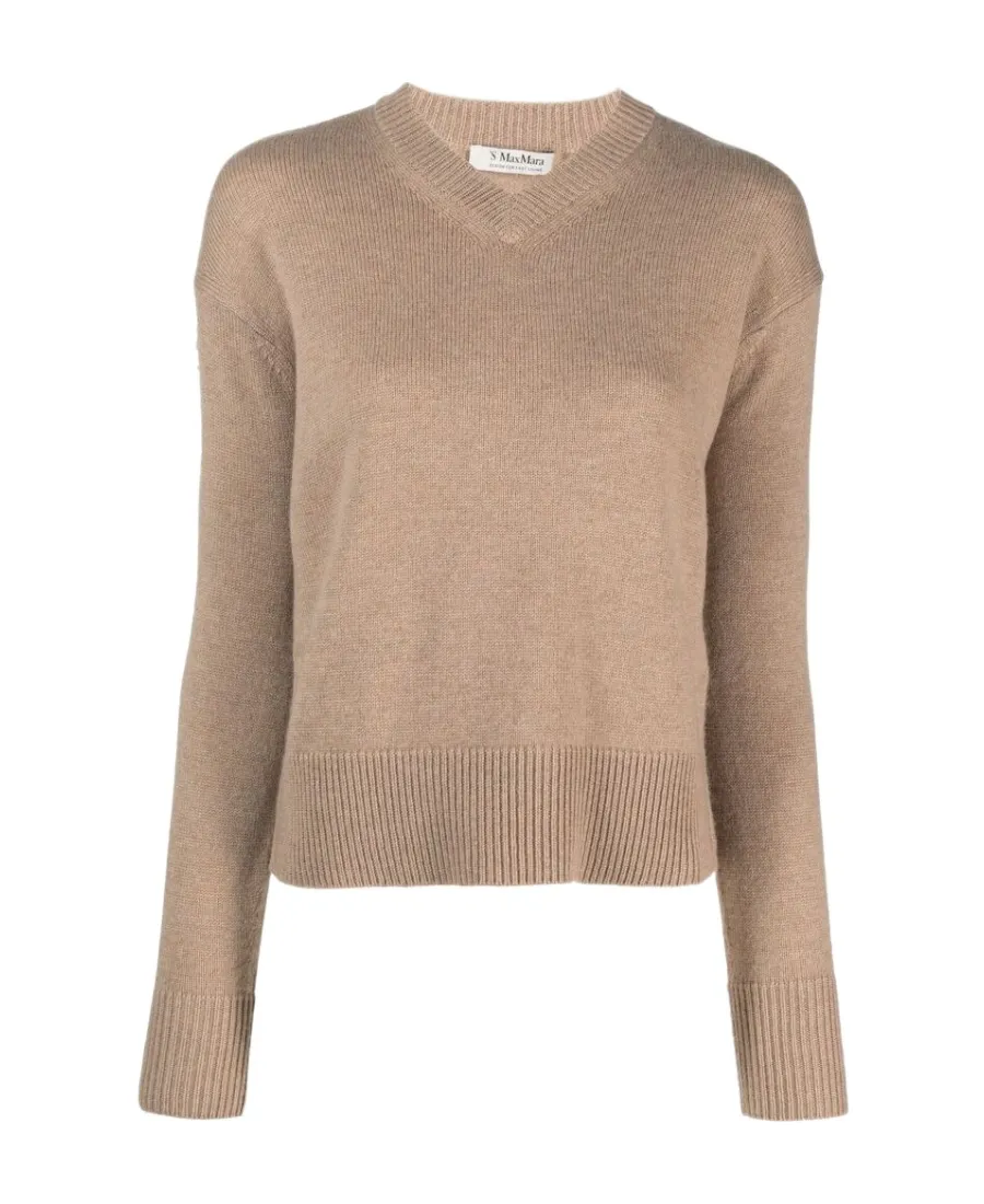 V-Neck Long-Sleeved Jumper