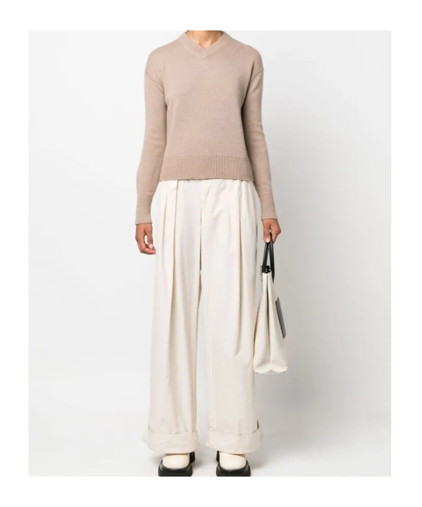 V-Neck Long-Sleeved Jumper