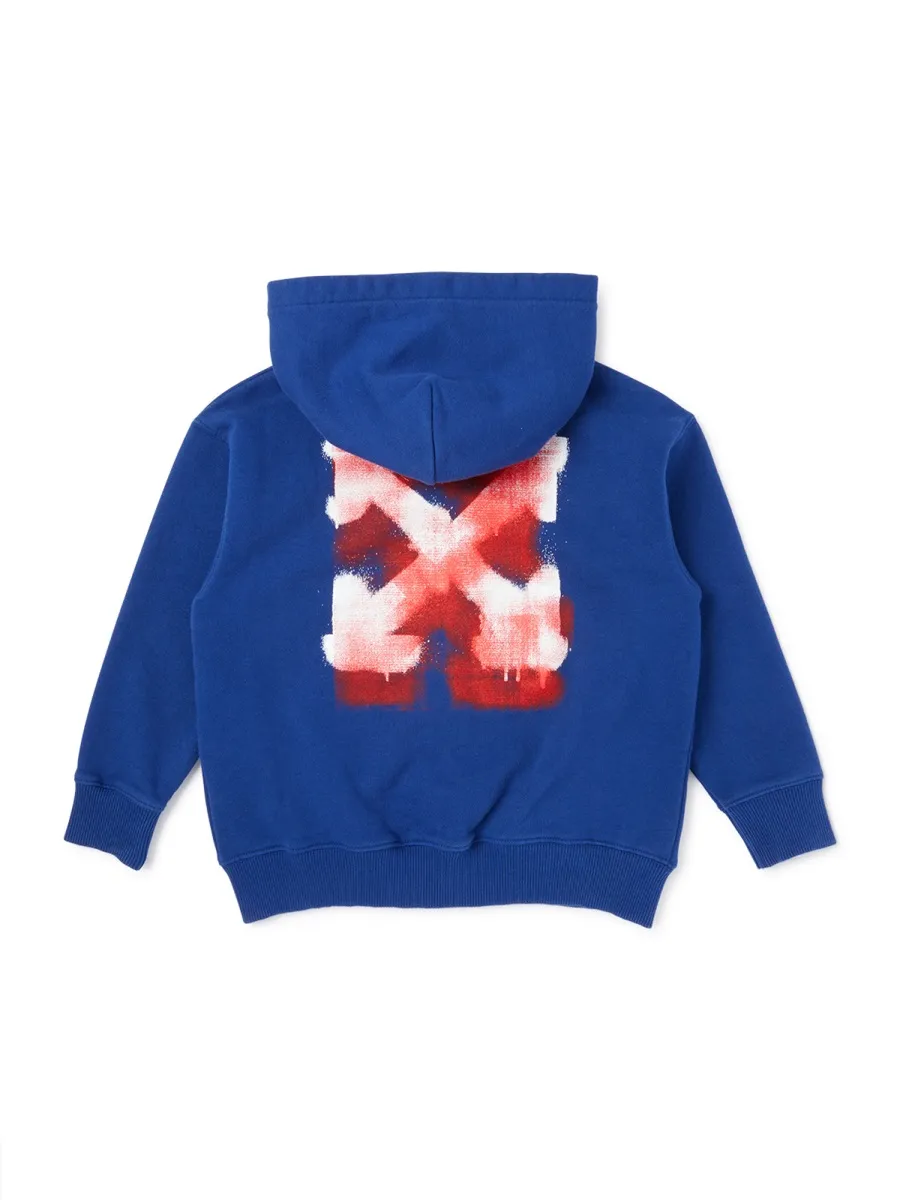 Arrow Spray Zip Logo Hoodie