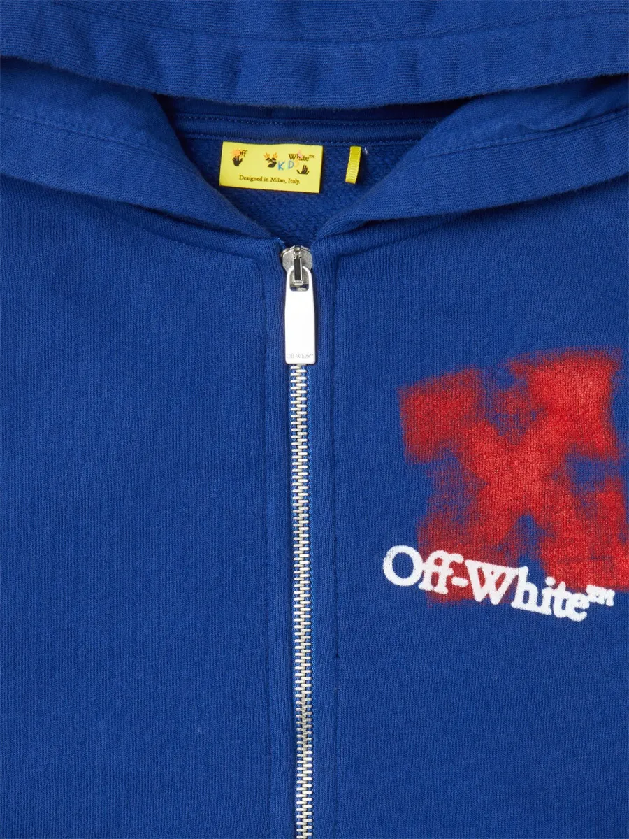 Arrow Spray Zip Logo Hoodie