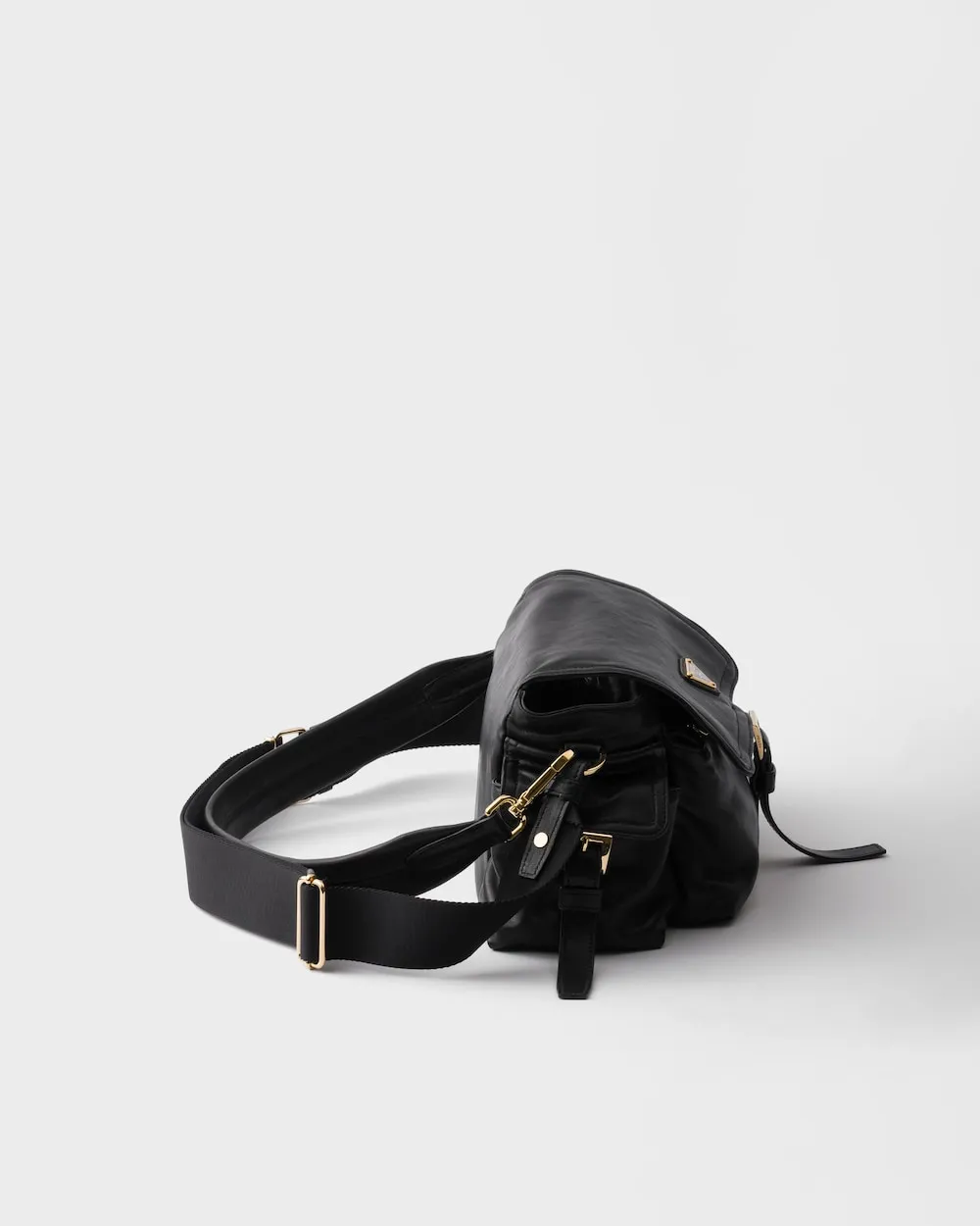 Medium Explore Nappa Leather Shoulder Bag With Flap