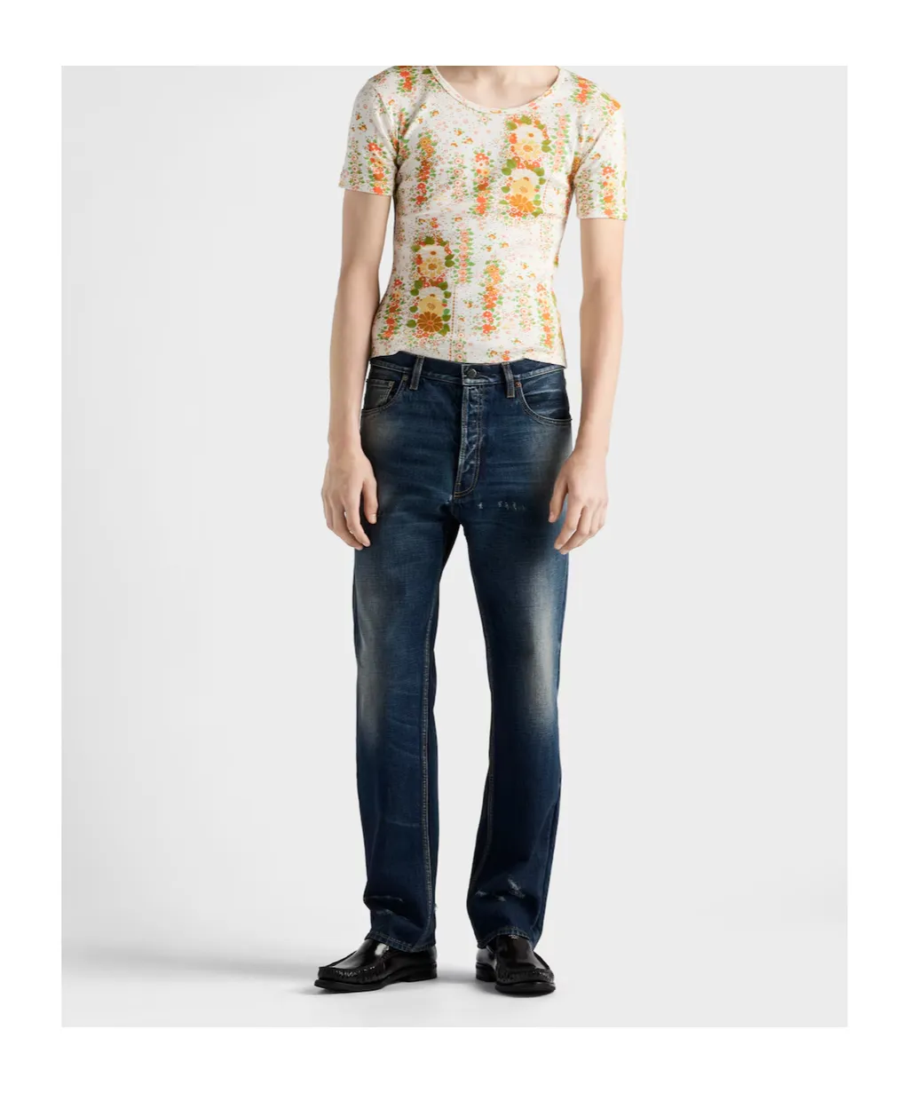 Regular Washed Denim Jeans