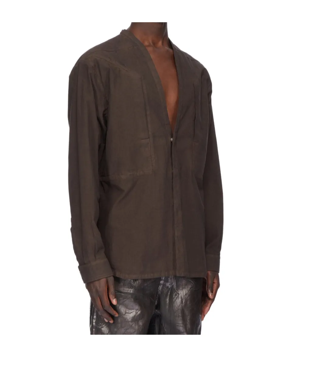 Button-Fastening Cotton Shirt