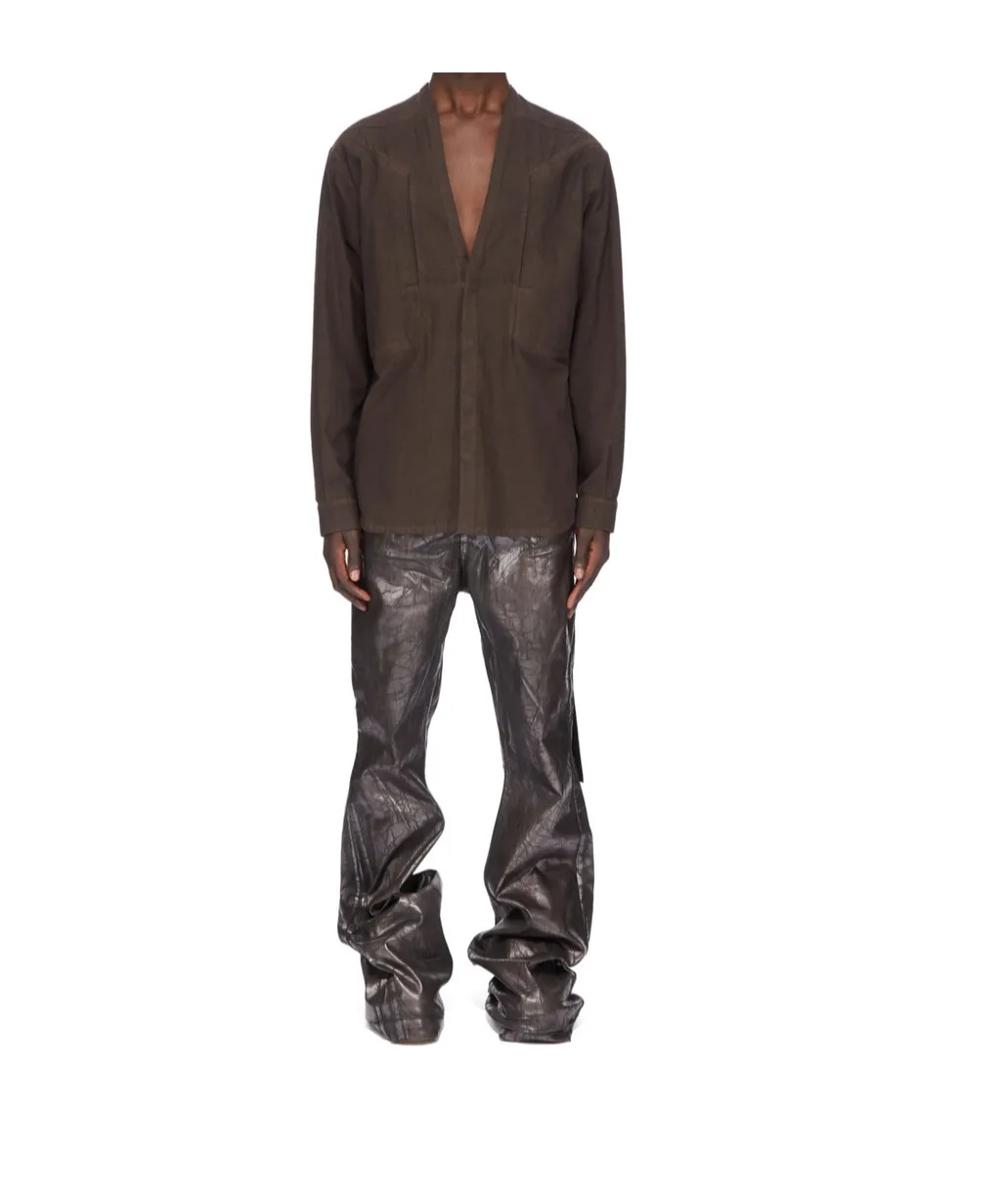 Button-Fastening Cotton Shirt