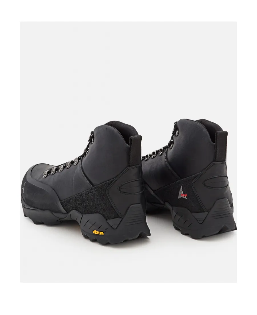 Round-Toe Lace-Up Boots