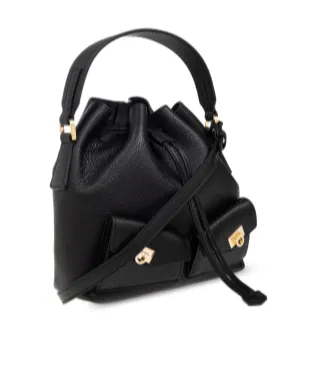 Hug Drawstring Mini Cube Bucket Bag