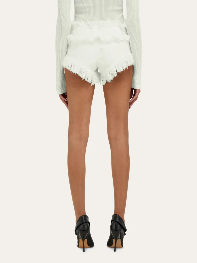 Frayed Denim Shorts