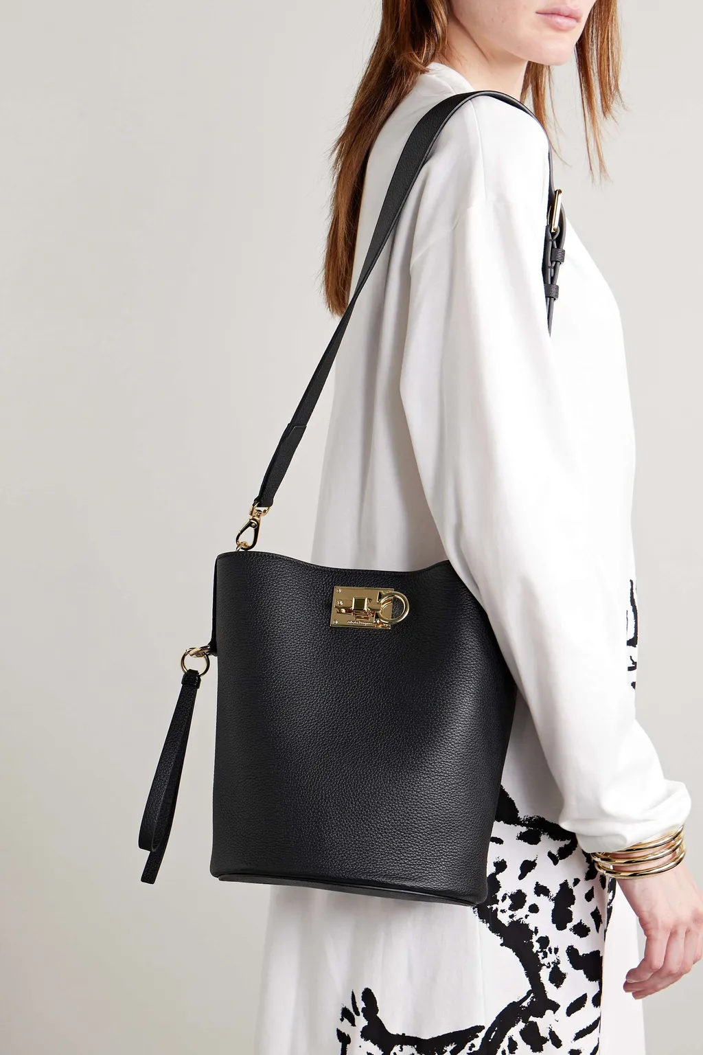 Logo Bucket Shoulder Bag