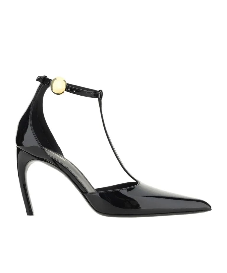 T-Strap Pointed-Toe Pumps