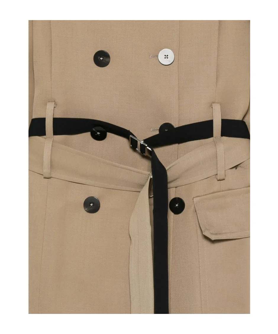Double-Breasted Belted Coat